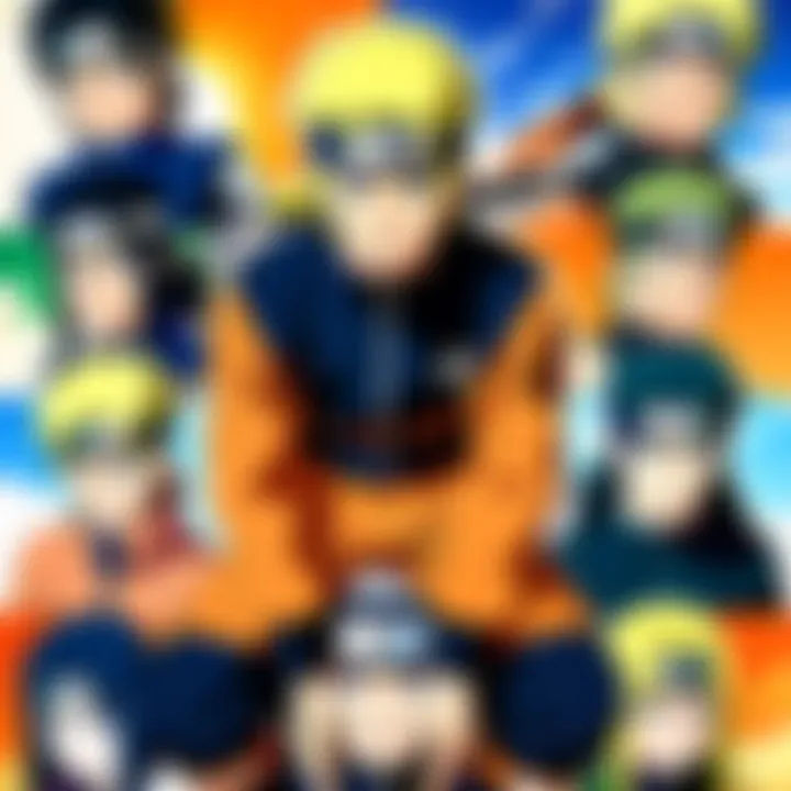 Key characters from Naruto standing together