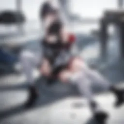 Abstract depiction of two rival characters locked in a strategic mental duel