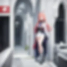 Abstract representation of accessing anime series