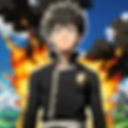 A dynamic scene showcasing Asta's determination and growth