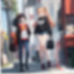 An anime character navigating through a digital interface
