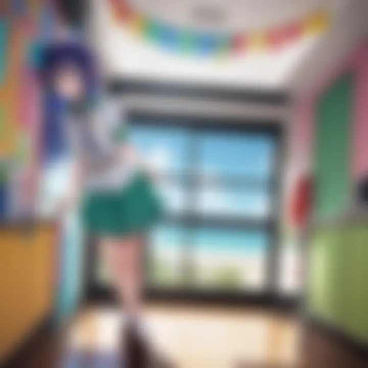 The vibrant classroom setting of Baka to Test