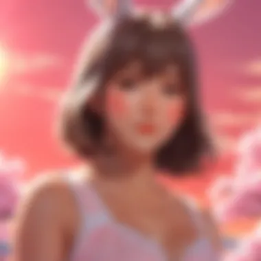 An artistic representation of the unique visual aesthetics of Bunny Senpai.