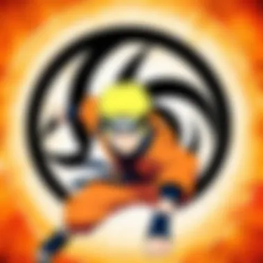 Naruto Shippuden Logo Naruto Shippuden logo with a vibrant background