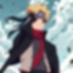 Streaming platforms interface showcasing Boruto