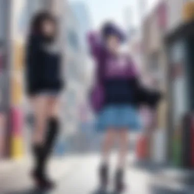 An illustration showcasing the various genres of anime offered by Funimation.