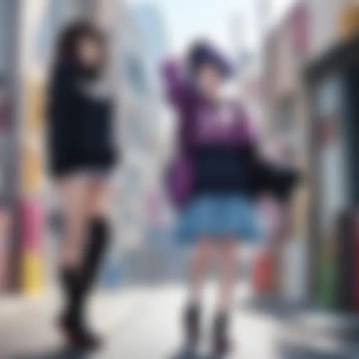 An illustration showcasing the various genres of anime offered by Funimation.