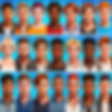 Diverse Character Designs in Dating Simulators A collage of diverse character designs featured in dating simulators.