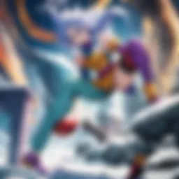 Cooler confronting Goku in a climactic battle