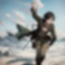 Eren Yeager in intense confrontation