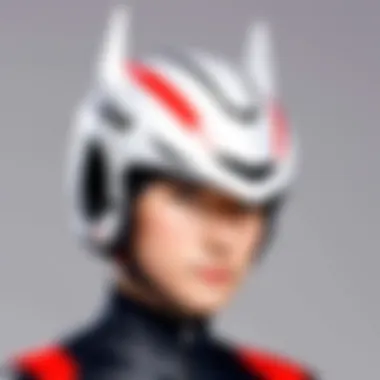 Anime-Inspired Helmet Design A stylish anime-themed bike helmet showcasing vibrant colors and artistic designs inspired by popular anime series.
