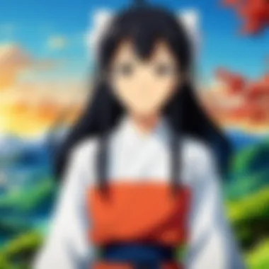 Diverse Anime Characters A vibrant collage of anime characters representing diverse genres