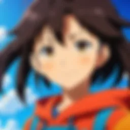 Colorful characters from popular children's anime