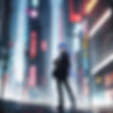 Vibrant Anime Characters Exploring a Cyber City