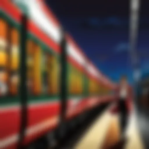 A stunning landscape featuring the iconic Mugen Train