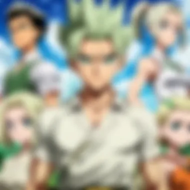 Introducing the Protagonists of Dr. Stone Character introduction from Dr. Stone Episode 1