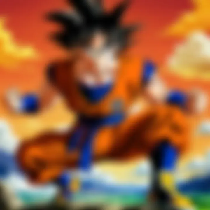 A captivating scene from Dragon Ball Z showcasing iconic characters