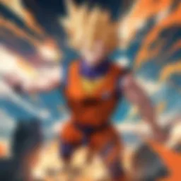 Abstract depiction of Goku's determination in Dragon Ball Z Episode 1