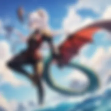 The Majestic Dragon: A Symbol of Fantasy A majestic dragon soaring over a vibrant fantasy landscape