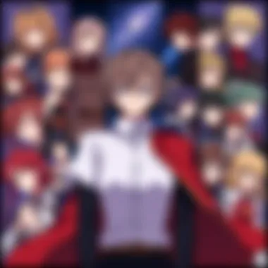 Character Collage of Fate/stay Night A collage of the main characters showcasing their unique designs and personalities