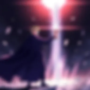 Epic Battles in Fate/stay Night A captivating scene depicting the epic battles in Fate/stay Night