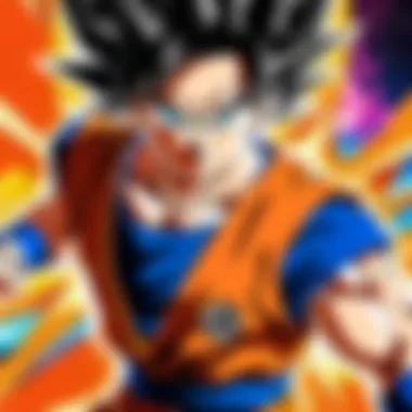 A colorful poster of Dragon Ball Super featuring main characters