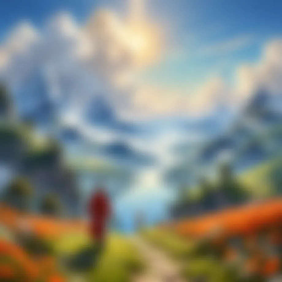 A breathtaking illustration depicting the serene landscapes featured in 'Heaven's Official Blessing'