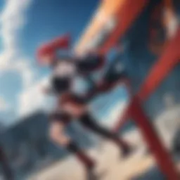 Artistic representation of Naruto characters in dynamic action scenes