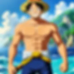 A vibrant scene from One Piece showcasing a naval adventure.