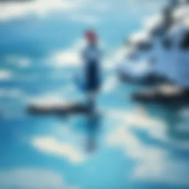 Graceful Water-type Pokemon navigating serene waters