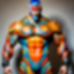 A vibrant titan tattoo design inspired by anime motifs