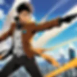 A visually striking scene from the Solo Leveling anime showcasing the protagonist in action.