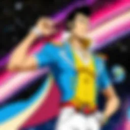 A stunning representation of the vibrant universe in Space Dandy