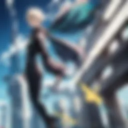 Vibrant scene from One Punch Man showcasing the dynamic animation style.