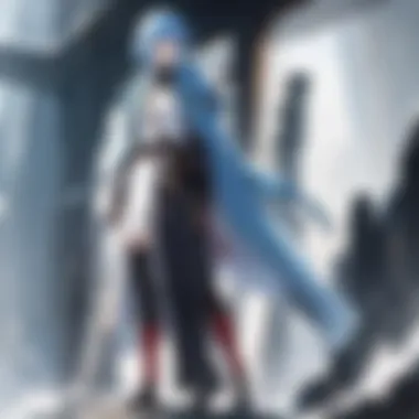 Mysterious protagonist embarking on a journey