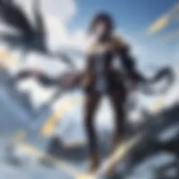 Warrior in a fierce duel