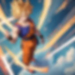 Iconic scene of Goku in Dragon Ball Z