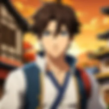 Anime RPG Adventure A vibrant scene from an anime RPG showcasing character designs and fantasy landscapes