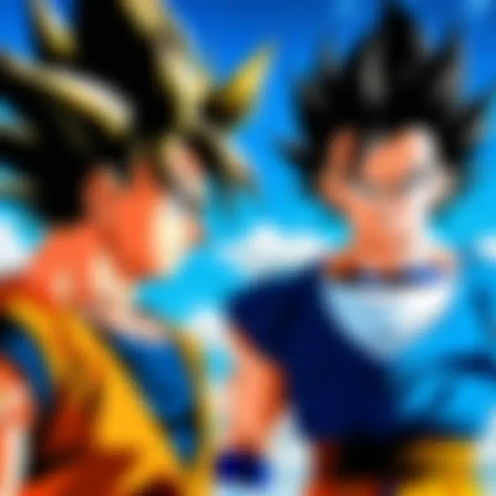 An illustration showcasing the intricate dynamics between Goku and Vegeta during their rivalry.