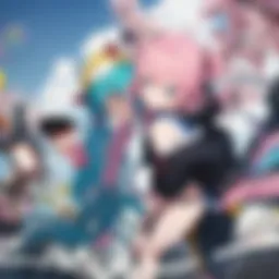 An array of colorful anime characters from various series