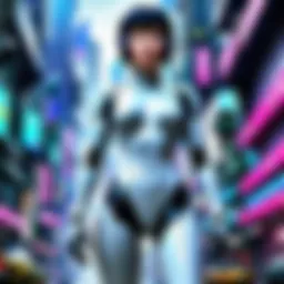 A visual representation of the cybernetic landscape in Ghost in the Shell