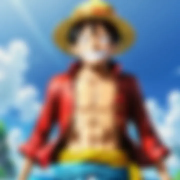 Luffy showcasing his determination