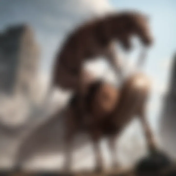 Symbolic representation of humanity's struggle against Titans