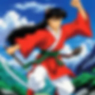 Crucial Battle Moment A dynamic moment highlighting a crucial battle in one of the Inuyasha films