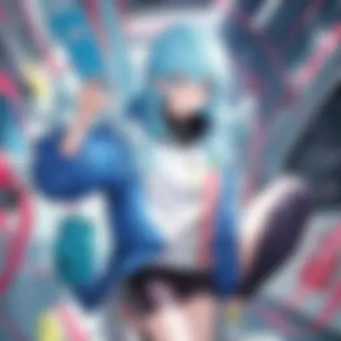 Character Exploration in Windbreaker Manhwa A young woman with a fierce determination, gazing into the horizon