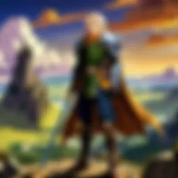 A vibrant landscape showcasing the fantasy world of Lodoss