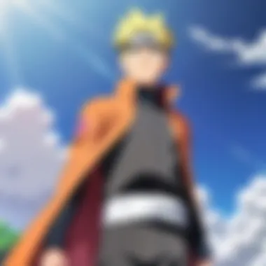 Boruto in a moment of reflection, showcasing the new generation of shinobi