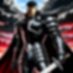 Guts, the iconic protagonist wielding his massive sword