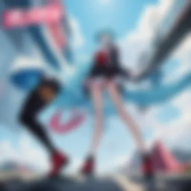 Vibrant Anime Artistry Abstract anime art with vibrant colors