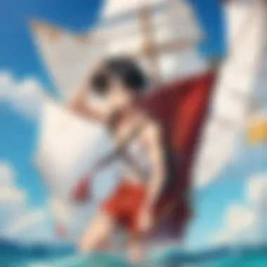 Luffy's Crew Setting Sail for Adventure Luffy and his crew embarking on an epic journey